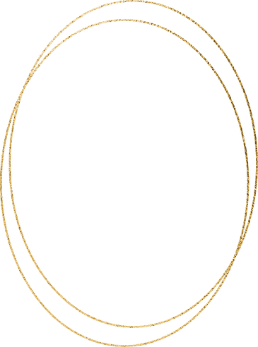 Gold oval geometric frame